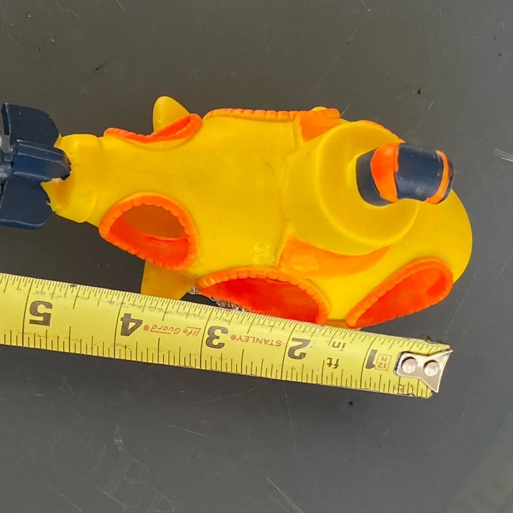Aqua Culture Yellow Submarine Glow in the Dark Polyresin Aquarium Ornament